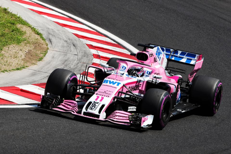 Sergio Perez in the Force India VJM11 Pink Panther at Hungaroring