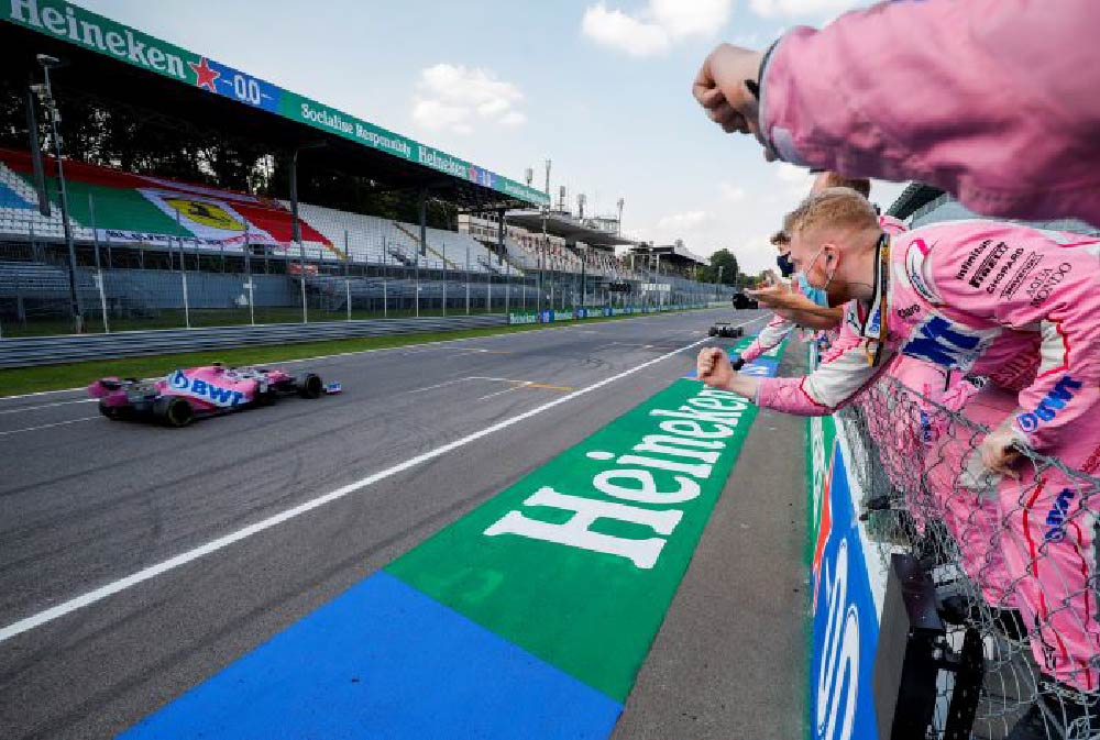 Podium finish for Lance Stroll in the BWT Racing Point F1 Team Pink Panthers!