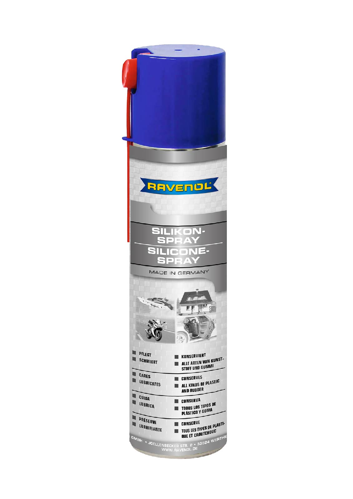 RAVENOL Silicone Spray 400 Ml - Lubrificante Per Plastica E Gomma